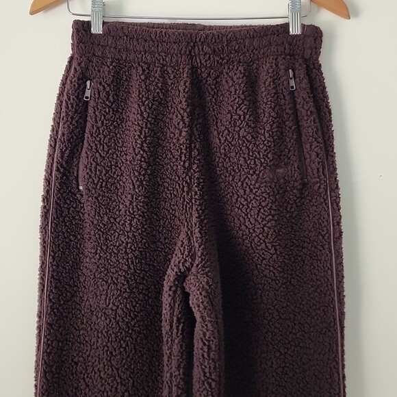 Skims Espresso Chocolate Brown Teddy Sherpa Fuzzy Jogger Sweatpants S (BX16) - Picture 6 of 9
